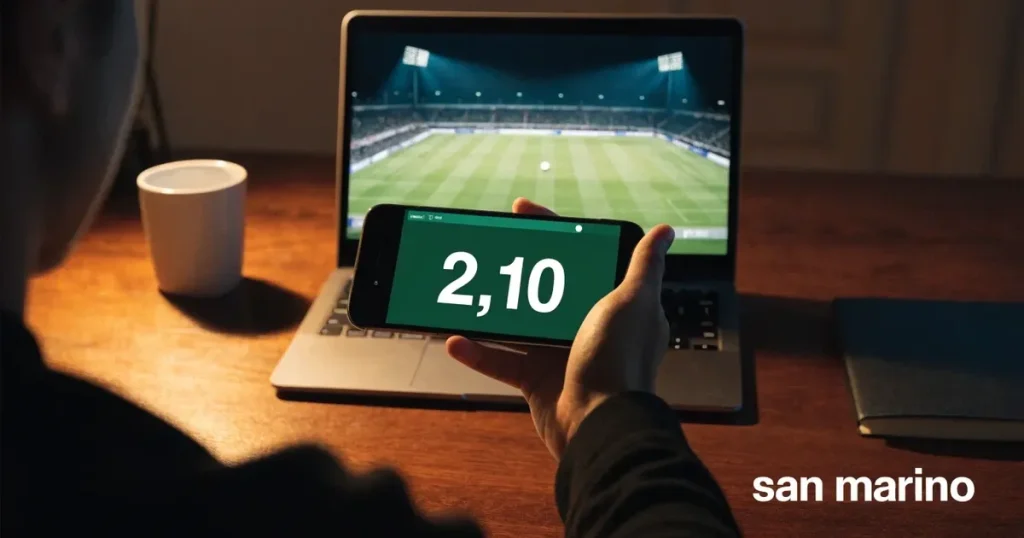 Un tabellone elettronico di uno stadio con il risultato a metà del secondo tempo, visto dalle tribune