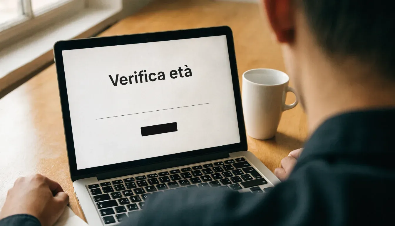 Un foglio di concessione in carta con un timbro rosso, appoggiato su una scrivania di legno accanto a una penna